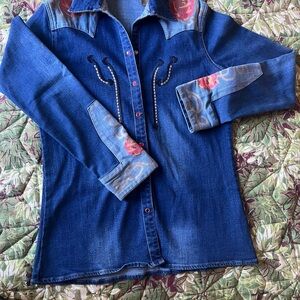 Wrangler Embroidered Denim Shirt